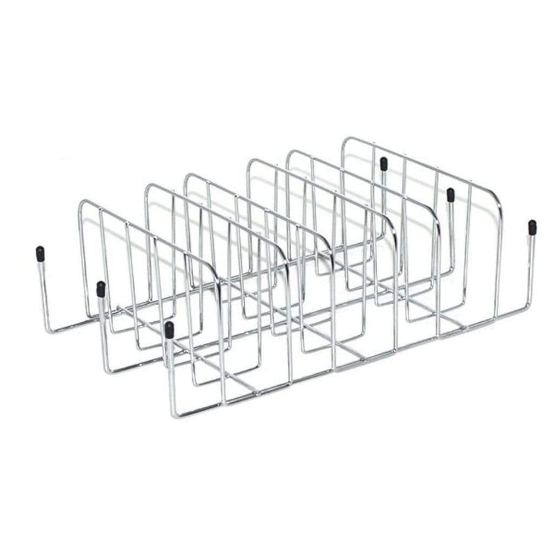 MHP 12" Nickel-Plated Steel Rib & Potato Rack – Holds 6 Racks and Potatoes