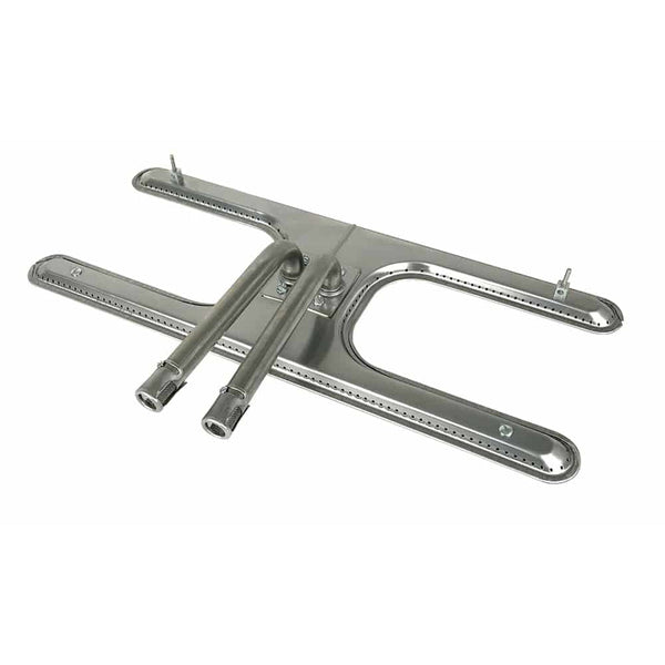 MHP GGDLB Stainless Steel Dual H-Burner with GGDV13 Venturi Assembly for WNK & TJK Grills