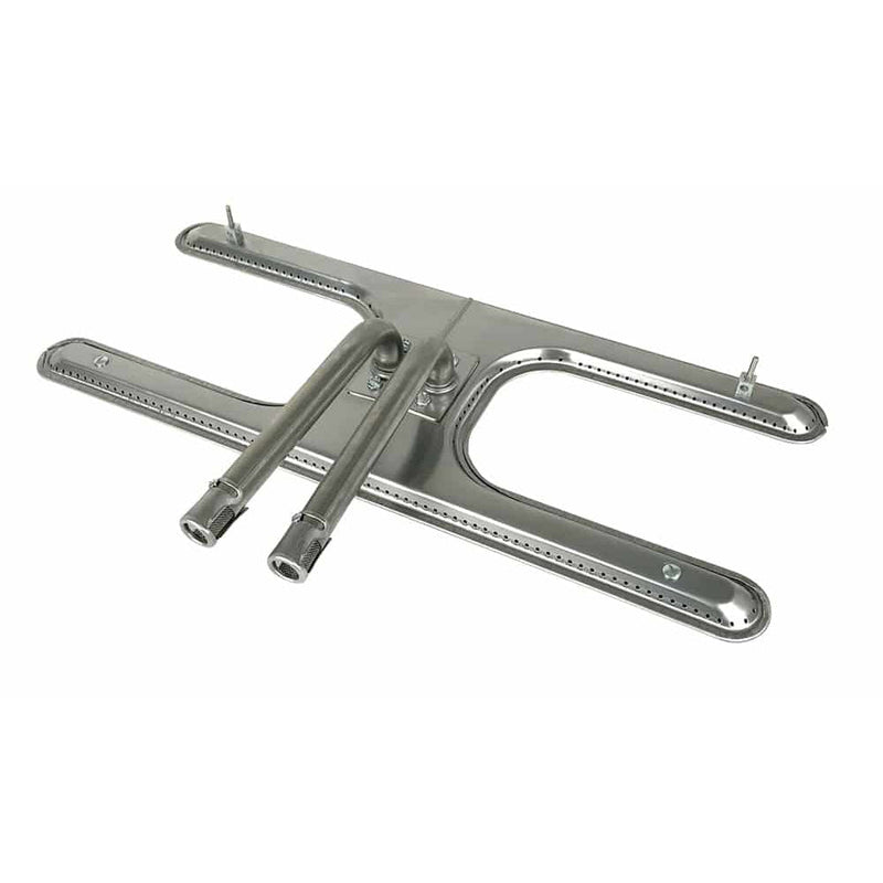 MHP GGDLB Stainless Steel Dual H-Burner with GGDV13 Venturi Assembly for WNK & TJK Grills