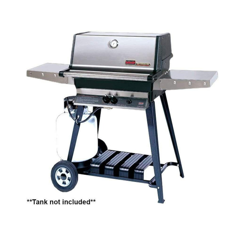 MHP TJK 2 Gas Grill Head with Patented “H” Dual Burners and 2 Stainless Steel Shelves