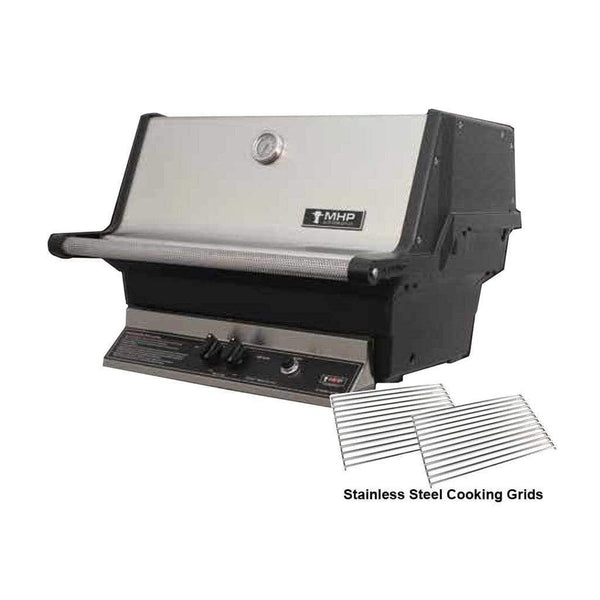 MHP TJK2LS Built-In Gas Grill Head with Patented “H” Stainless Steel Dual Burners