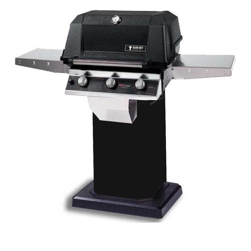 MHP W3G4 Tri-Burn Gas Grill Head with SearMagic Cooking Grids and 2 Stainless Steel Shelves