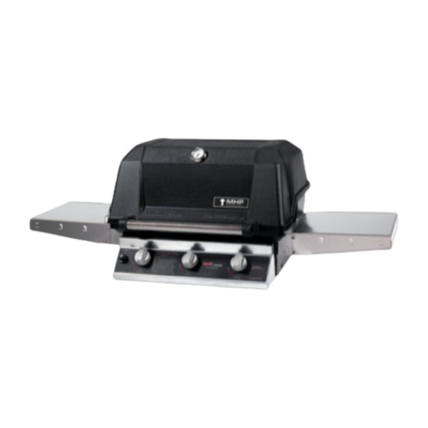 MHP W3G4 Tri-Burn Gas Grill Head with SearMagic Cooking Grids and 2 Stainless Steel Shelves