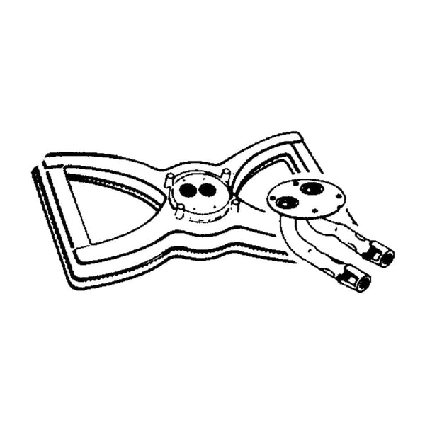 MHP WDLB8 Large Dual Bowtie Grill Burner with DV8 Venturi