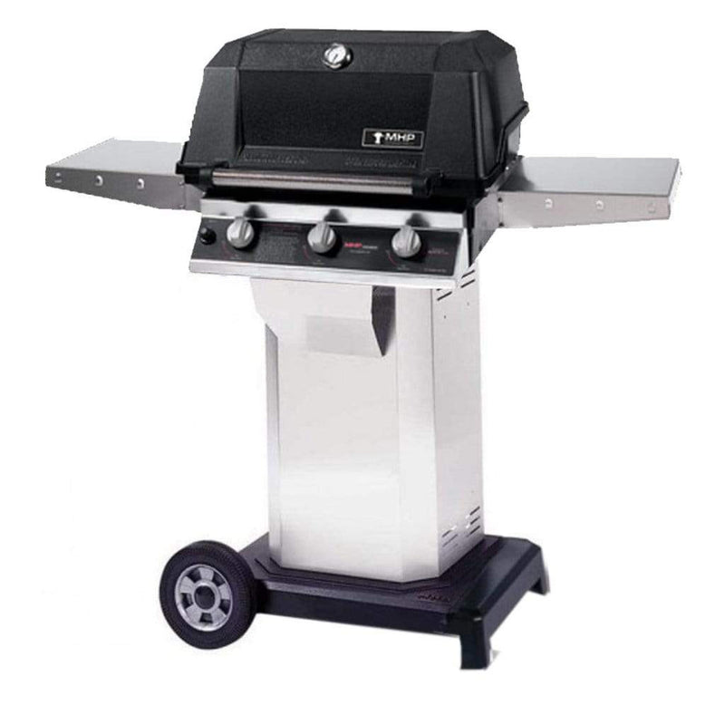 MHP WRG4DD Infrared Gas Grill Head with SearMagic Cooking Grids and 2 Stainless Steel Shelves