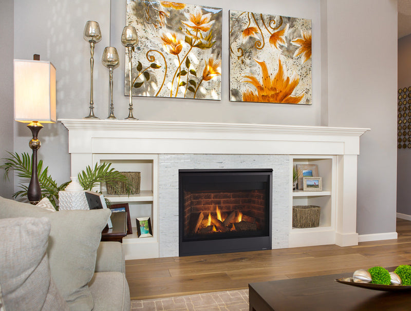 Majestic Quartz High-efficiency 36 Inch Direct Vent Gas Fireplace With Intellifire Touch Ignition System