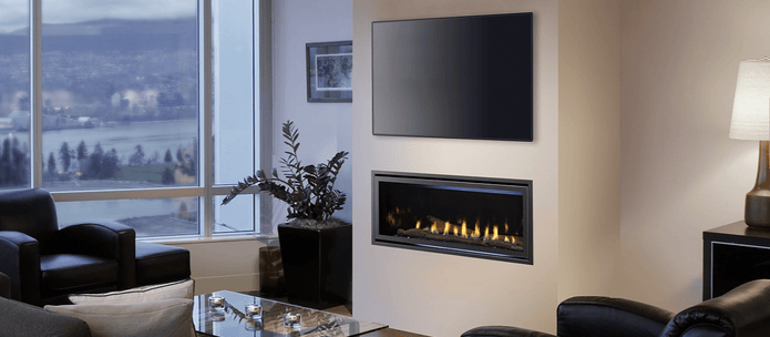 Majestic Jade Contemporary Gas Fireplace Direct Vent 32" with IntelliFire Touch ignition system