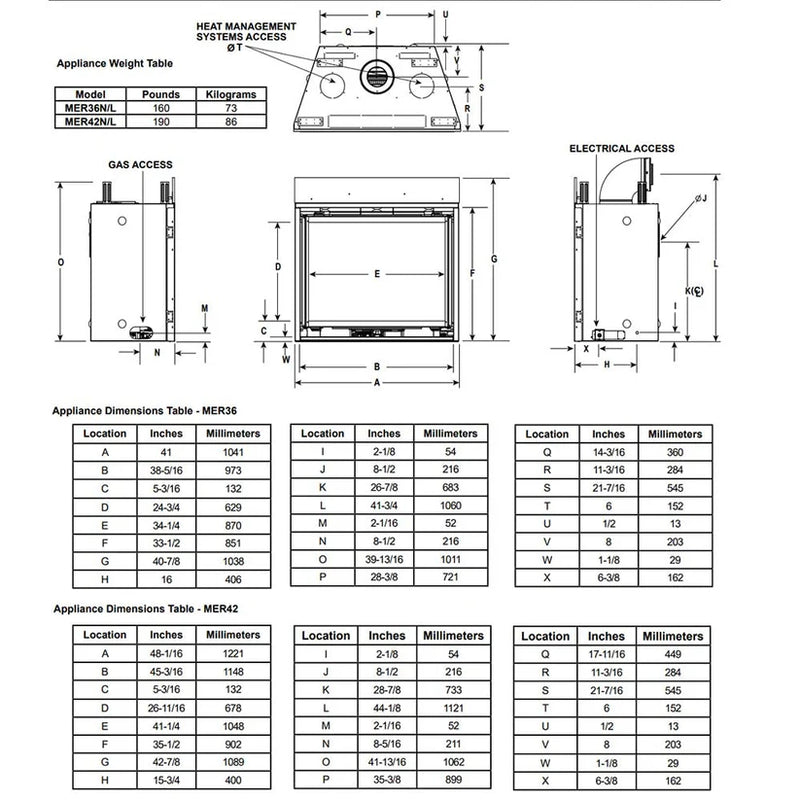 Majestic Meridian 36 inch Direct Vent Gas Fireplace