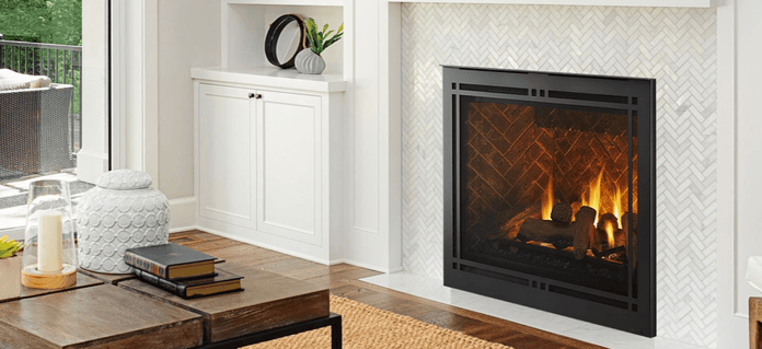 Majestic Meridian Gas Fireplace 36" Dirct vent With IntelliFire Touch Ignition System