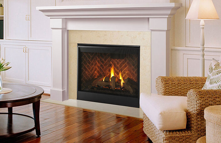 Majestic Meridian Gas Fireplace 36" Dirct vent With IntelliFire Touch Ignition System