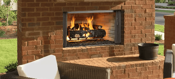 Majestic Outdoor Wood Burning Fireplace 36" Villawood Traditional