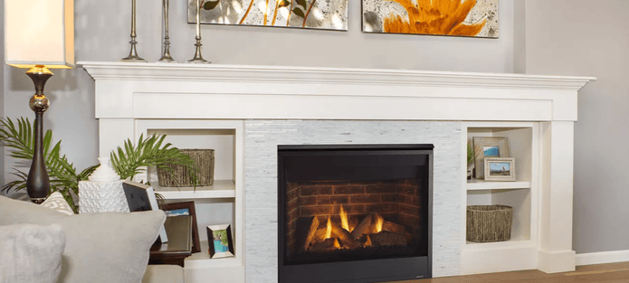 Majestic Quartz Direct Vent Gas Fireplace 42" With IntelliFire Touch Ignition System