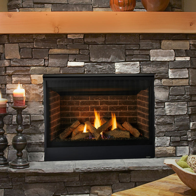 Direct Vent Freestanding Wood Burning Stove Cozy Hearth Fireplace  (Installation Utensils Included)