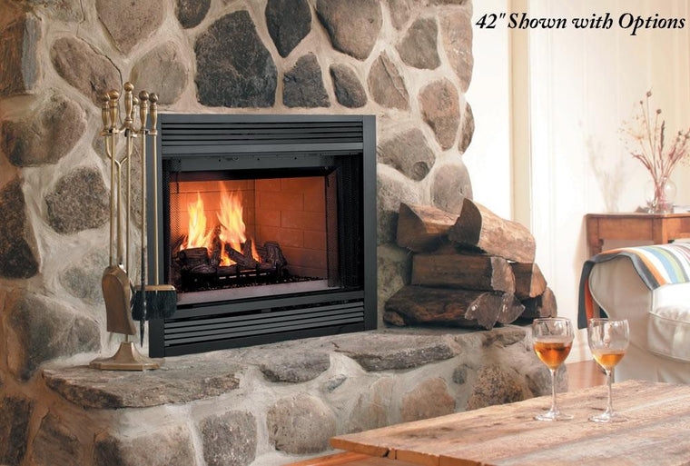 Majestic Sovereign Heat Circulating 36 Inch Wood Burning Fireplace