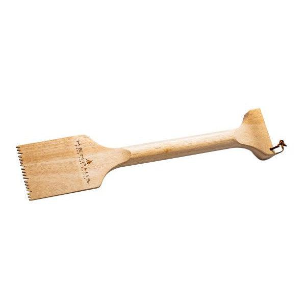 Memphis 3-Piece 18" Brass & Wood Grill Scraper Kit – Gentle Cleaning Tools
