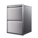 Memphis 21" Double Access Stainless Steel Drawer Stack with Easy-Touch