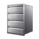 Memphis 21" Stainless Steel Drawer Stack – Quadruple Access with Soft-Close Slides

