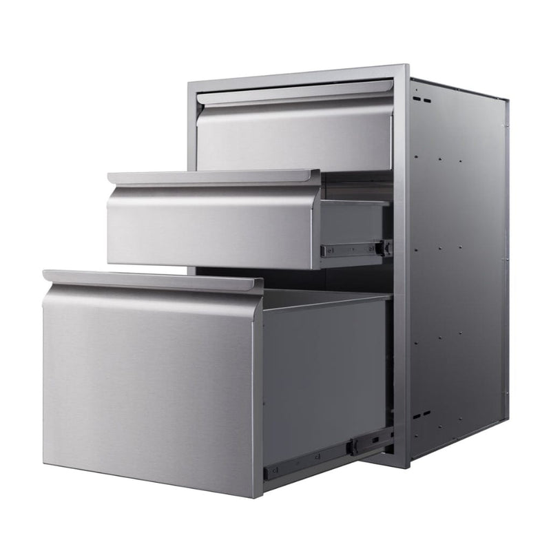 Memphis 21" Triple Access Stainless Steel Drawer Stack – Soft-Close Slides

