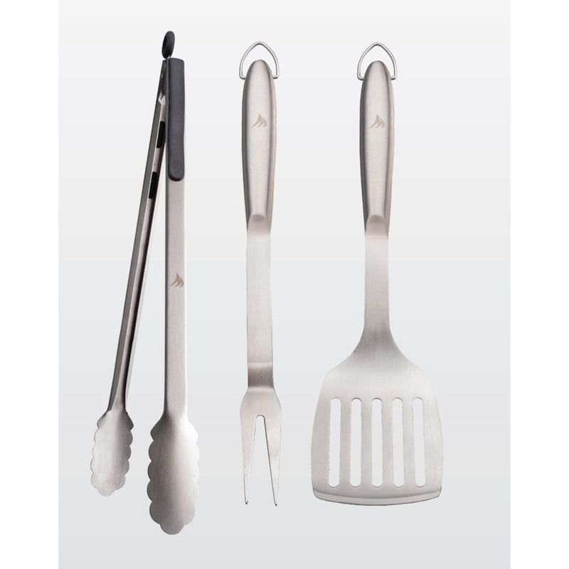Memphis BBQ Utensil Set 3-Piece – Includes Spatula, Fork & Tongs