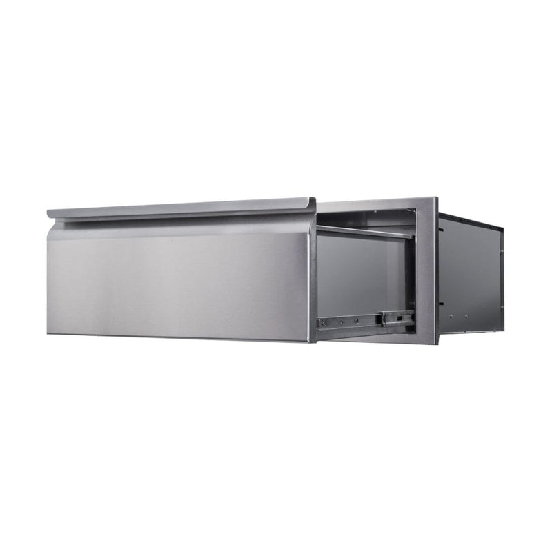 Memphis Pro 30" Stainless Steel Lower Drawer – Single Access with Self-Close Design

