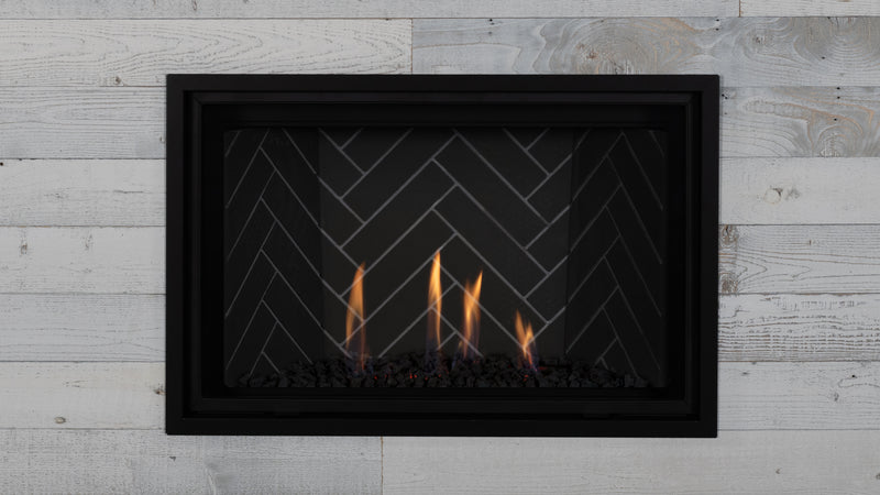 Montigo 34" DelRay Basic Square Direct Vent Gas Fireplace 15,000 BTU