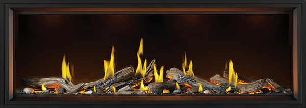 Napoleon Tall Linear Vector 74" Single Sided Direct Vent Gas Fireplace With Luminous Logs