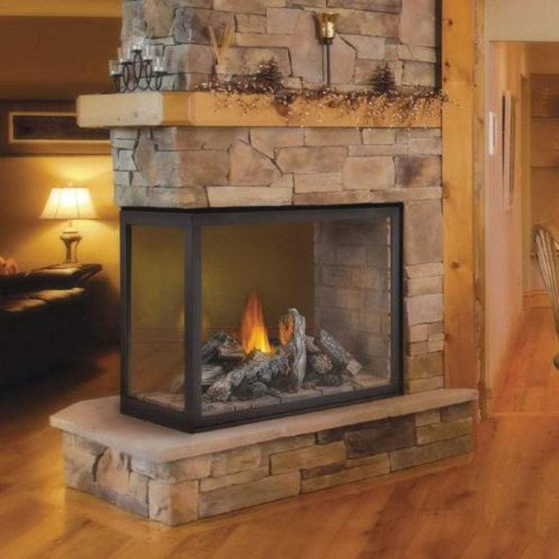 Napoleon Ascent 43" Multi-View Direct Vent Peninsula Gas Fireplace with Logs