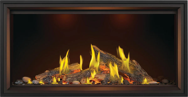 Napoleon Tall Vector 62" Linear Gas Fireplace TLV62LN with Luminous Logs