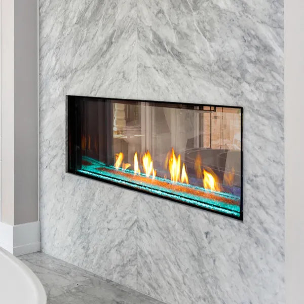 Plaza 55 inch See-Through Luxury Glass Barrier Natural Gas Fireplace DVLXG55SP90N