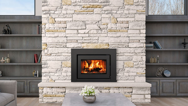 Astria Ladera - BIS EPA Certified Wood-Burning Fireplace, Front Open, Clean-Faced, Ladera EPA Wood Fp, White Stacked