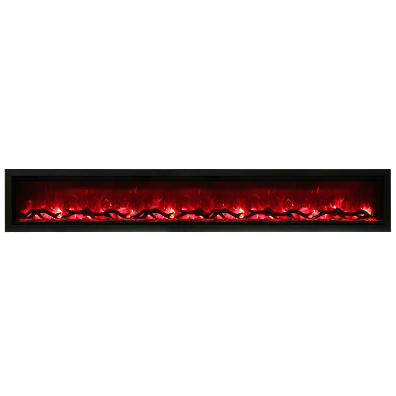 Amantii 34 Inch Symmetry 3.0 Built-in Modern Linear Outdoor Electric Fireplace