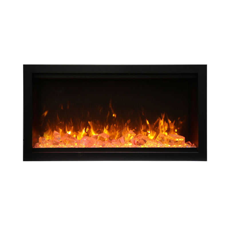 Amantii - 42" Symmetry 3.0 Extra Tall Built-in Smart WiFi Electric Fireplace