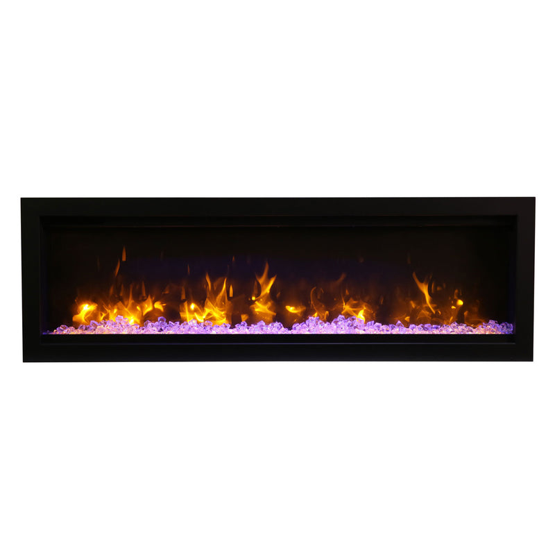 Amantii - 74" Symmetry 3.0 Built-in Smart WiFi Electric Fireplace