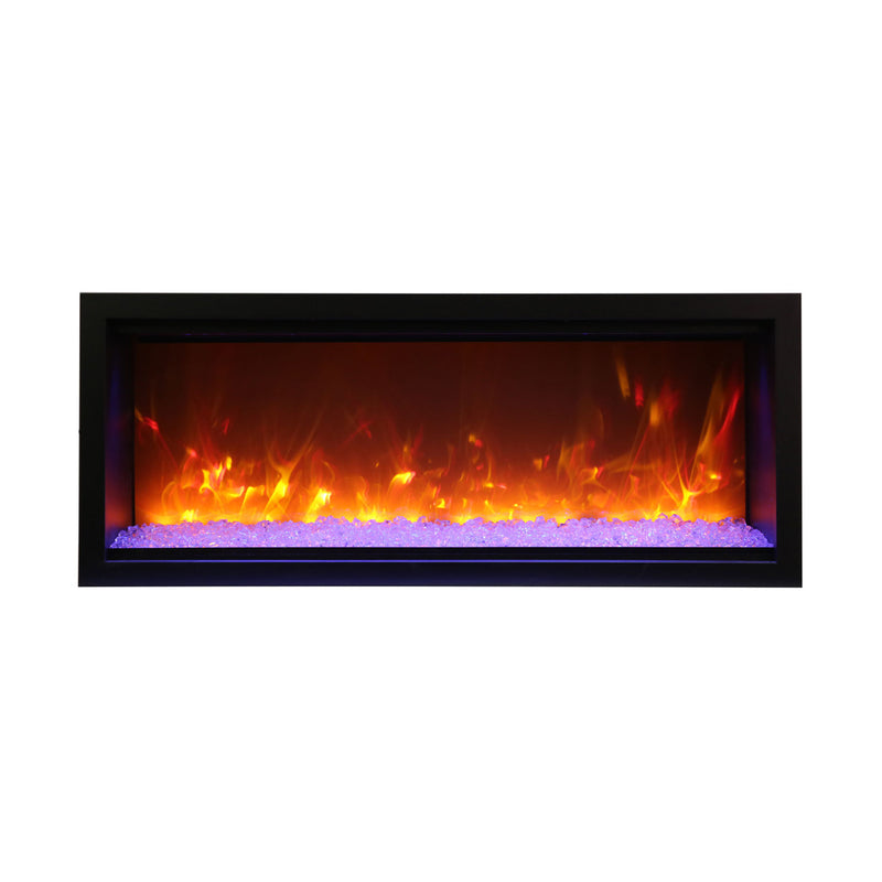 Amantii - 42" Symmetry 3.0 Extra Tall Built-in Smart WiFi Electric Fireplace