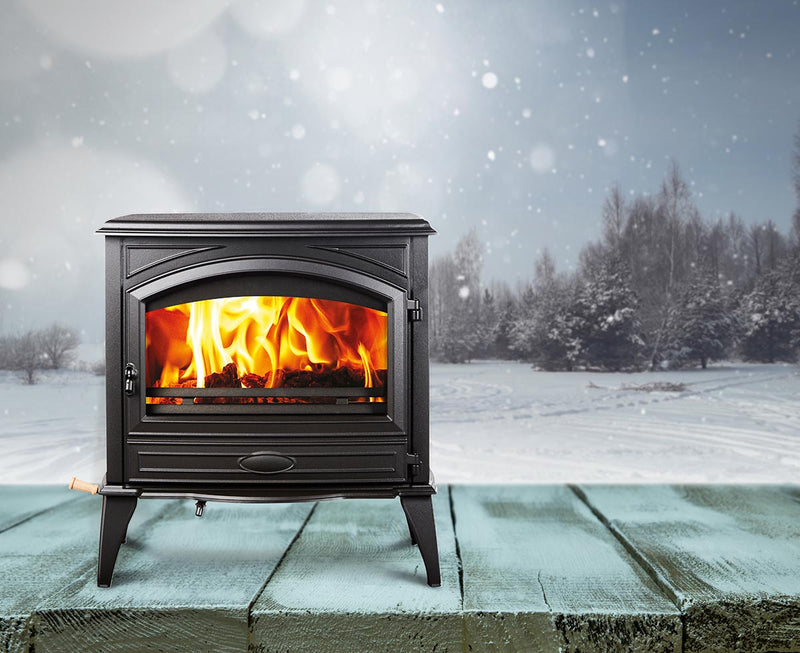 Sierra Flame by Amantii Lynwood W76 Cast Iron Wood Stove Fireplace