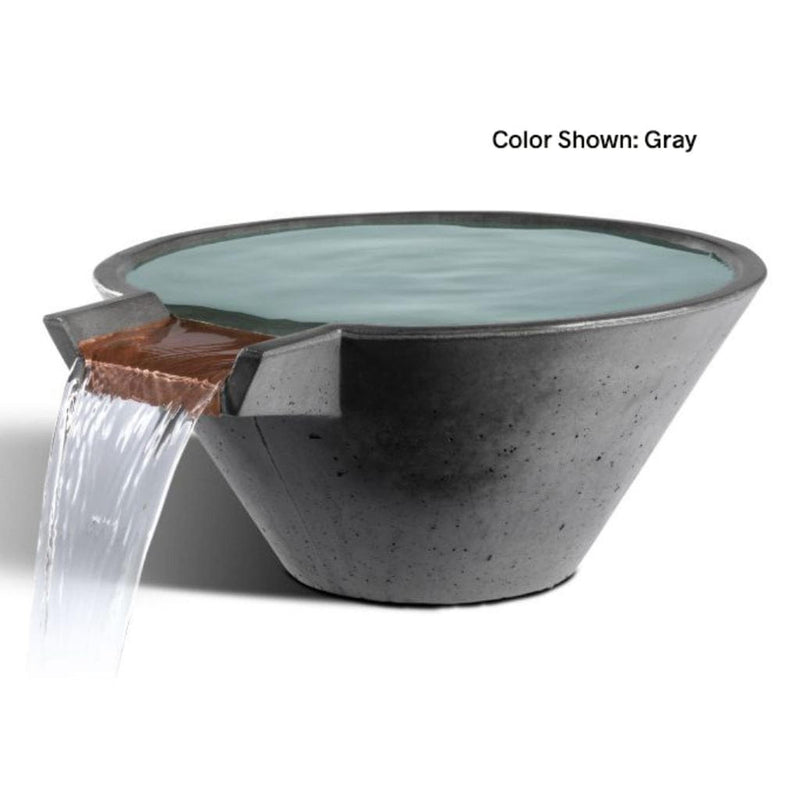 Slick Rock Concrete 22" Cascade Conical Water Bowl