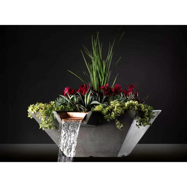 Slick Rock Concrete 22" Cascade Square Water and Planter Bowl