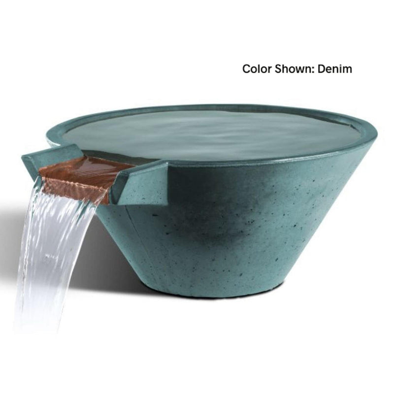 Slick Rock Concrete 29" Cascade Conical Water Bowl