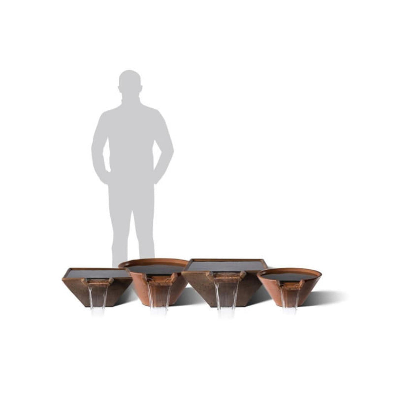 Slick Rock Concrete 29" Cascade Square Water Bowl