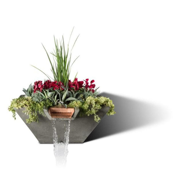 Slick Rock Concrete 29" Cascade Square Water and Planter Bowl