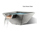Slick Rock Concrete 34" Cascade Square Water Bowl
