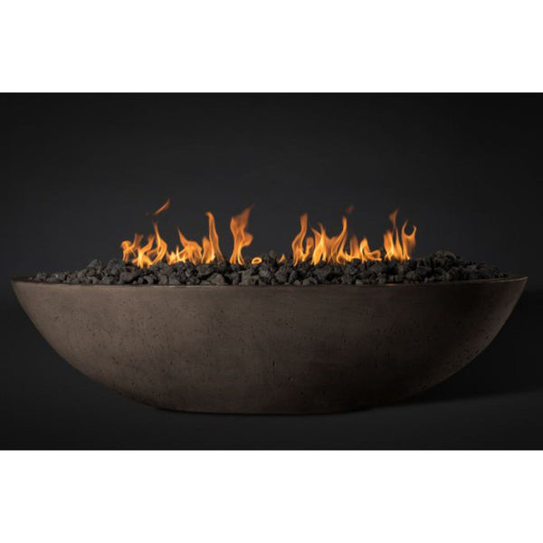 Slick Rock Concrete Oasis 60" Adobe Oval Natural Gas Fire Bowl With Electronic Ignition Burner