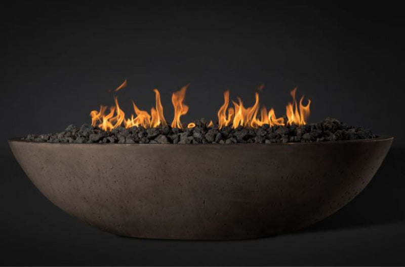 Slick Rock Concrete Oasis 60" Coal Gray Oval Fire Bowl Only