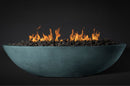 Slick Rock Concrete Oasis 60" Denim Oval Natural Gas Fire Bowl With Match Lit Ignition Burner