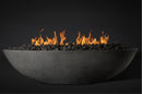 Slick Rock Concrete Oasis 60" Gray Oval Natural Gas Fire Bowl With Match Lit Ignition Burner