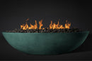 Slick Rock Concrete Oasis 60" Seafoam Oval Natural Gas Fire Bowl With Electronic Ignition Burner