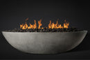 Slick Rock Concrete Oasis 60" Shale Oval Natural Gas Fire Bowl With Match Lit Ignition Burner