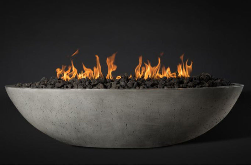 Slick Rock Concrete Oasis 60" Shale Oval Propane Gas Fire Bowl With Match Lit Ignition Burner