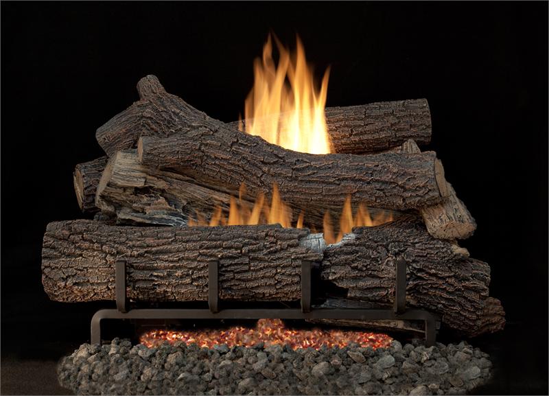 Monessen - Mountain Oak 24" Gas Log Set for Lumonessen Vent-Free Burner | MTNOK-24