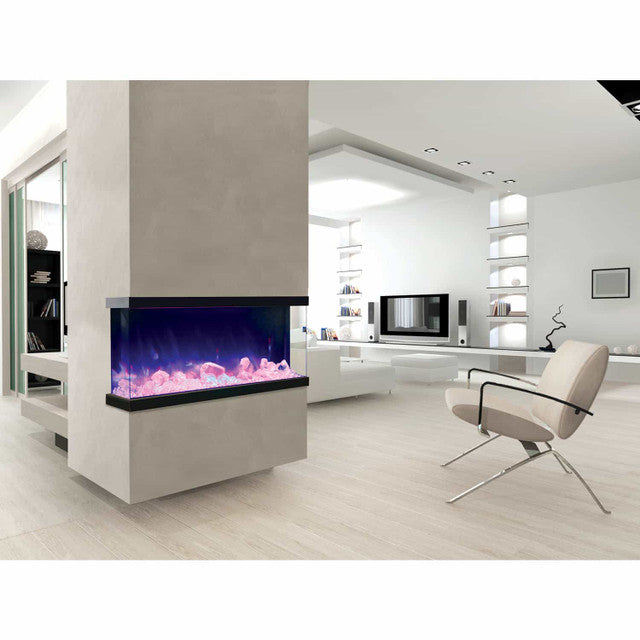 Amantii - Tru-View XL Deep 50" Built-In Three Sided Electric Fireplace